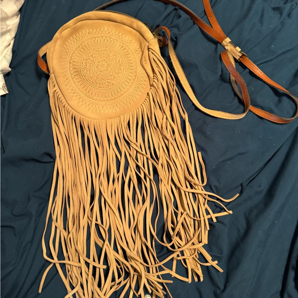 Patricia Nash suede fringe Crossbody